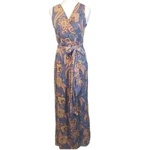 Sweet Pea paisley mesh maxi dress